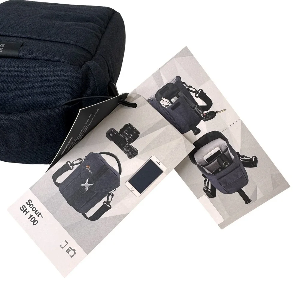 Lowepro Scout SH 100 Camera Shoulder Bag Slate Blue Mirrorless Case NEW
